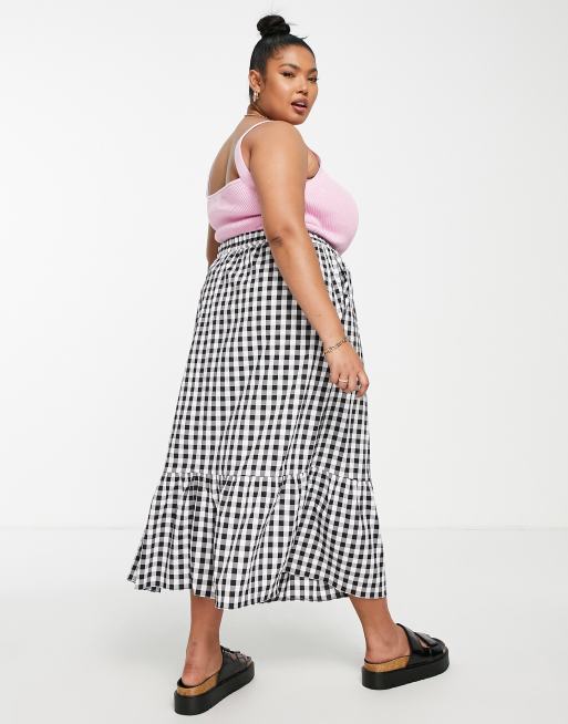 Gingham shop skirt xxl