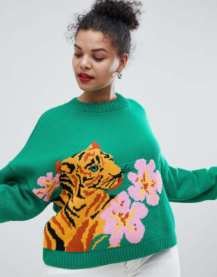 asos tiger sweater