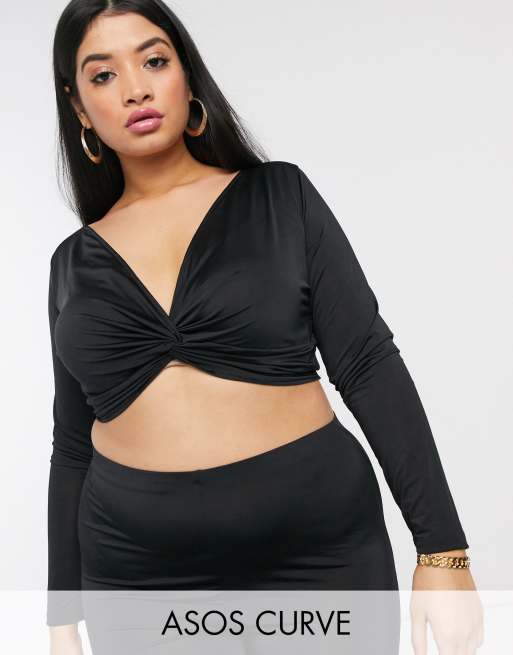 ASOS DESIGN Curve - Ensemble près du corps - Noir, 2 de 3