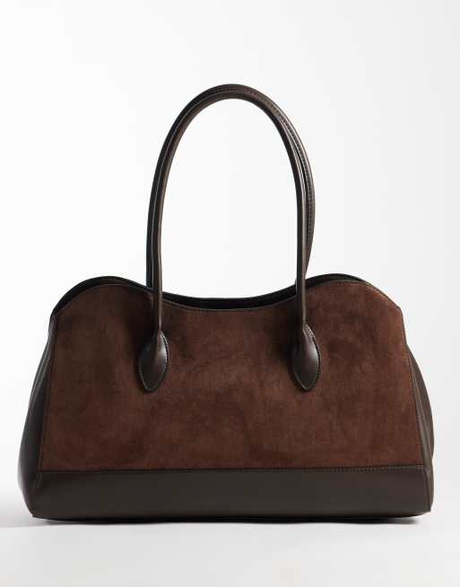 ASOS DESIGN Curve torba typu tote w kolorze czekoladowym, 1 z 4