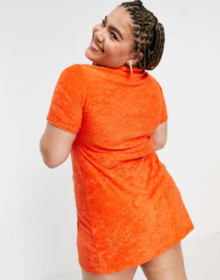 asos curve orange dress