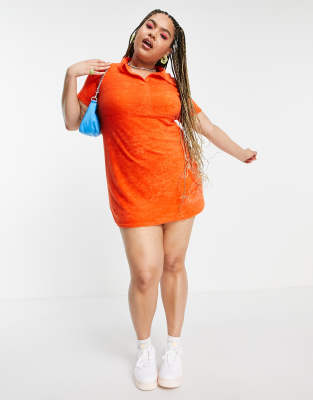 asos curve orange dress