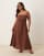 ASOS DESIGN Curve - Trägerloses Minikleid in Schokobraun mit Umschlag