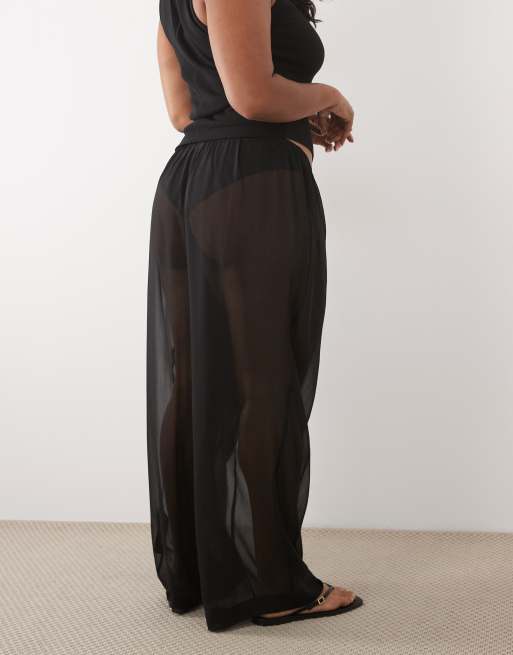 ASOS DESIGN Curve – Transparente Hose mit weitem Bein, 5 von 5