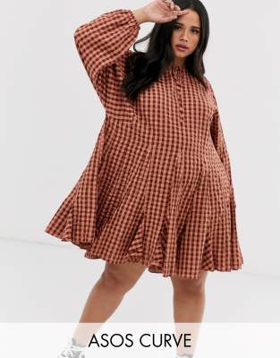 check dress asos