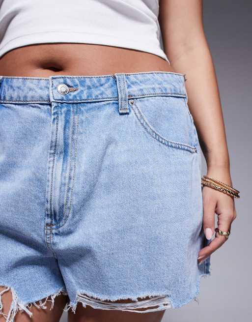 ASOS DESIGN Curve – Trapezowe szorty w kolorze jasnoniebieskim, 3 z 5