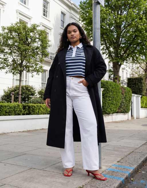 ASOS DESIGN Curve - Trench-coat long et déperlant - Noir, 10 de 11
