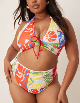 Asos Curve Asos Design Curve Trinny High Waist Bikini Bottoms