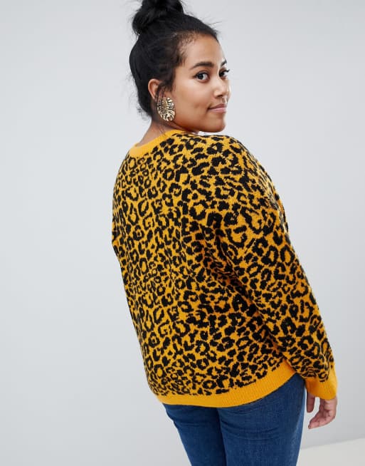 ASOS DESIGN – Curve – Tröja med v-ringning och djurmönster, 2 av 4