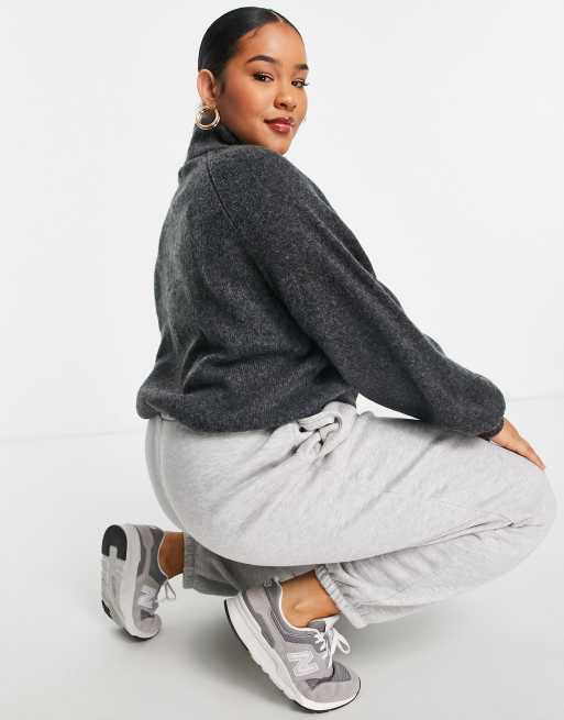 ASOS DESIGN Curve - Trui met knoopbies in grijs, 2 van 4