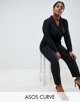 tuxedo jumpsuit plus size