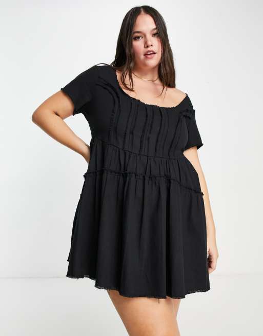 Asos black dress deals plus size