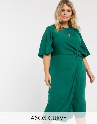 plus size angel sleeve dress