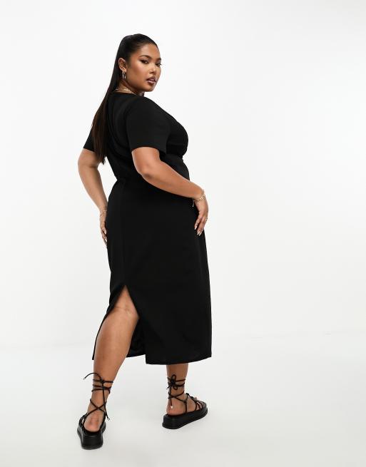 Asos black clearance dress plus size