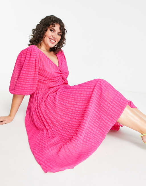 Asos curve pink dress hotsell