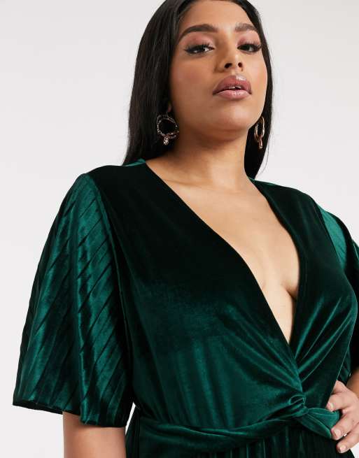 Asos curve velvet hot sale dress