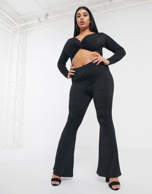 flare pants set plus size