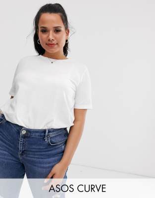 Asos Curve Asos Design Curve Ultimate Crew Neck T-shirt In White