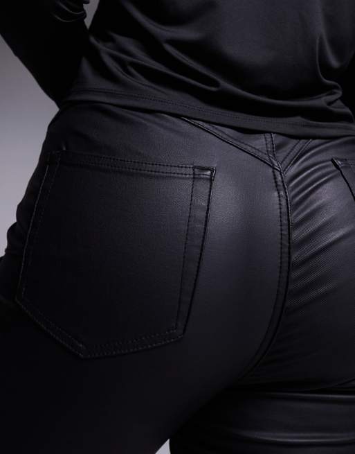ASOS DESIGN Curve - Ultimate - Jean skinny enduit - Noir, 5 de 5