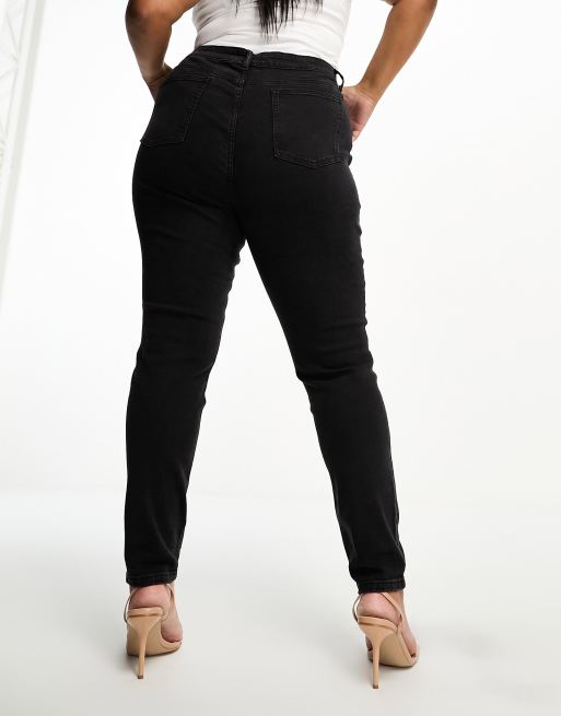 ASOS DESIGN Curve – Ultimate – Jeans mit engem Schnitt in verwaschenem Schwarz, 5 von 5