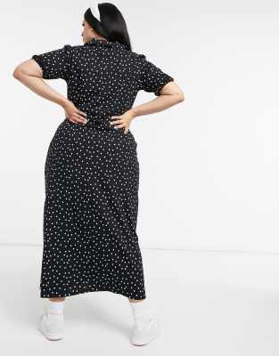 asos design polka dot dress