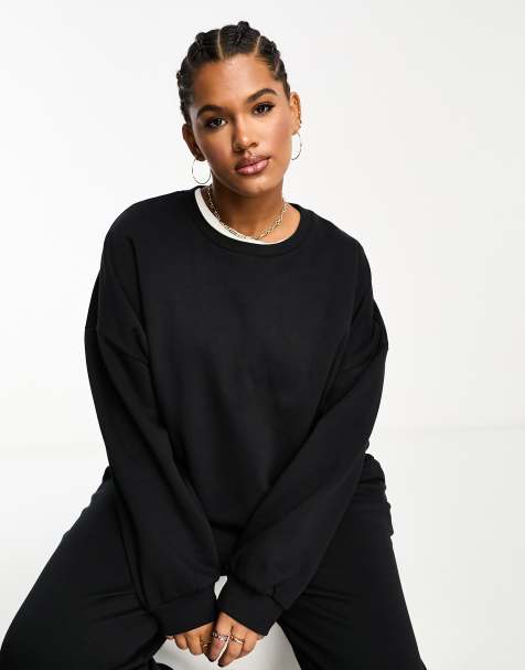 ASOS DESIGN Curve - Ultimate - Oversized sweatshirt i sort - view 1