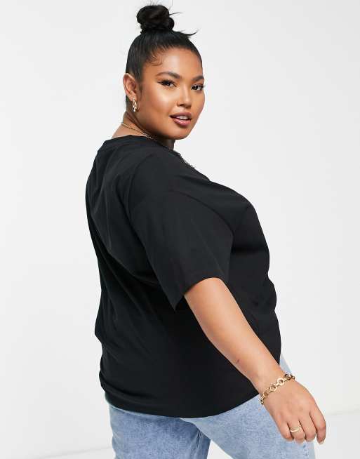 ASOS DESIGN Curve ultimate oversized t-shirt in black