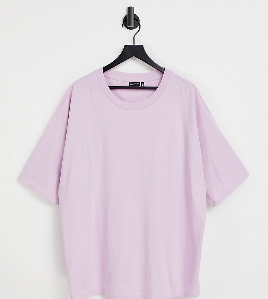 Asos Curve Asos Design Curve Ultimate Oversized T-shirt In Orchid-purple