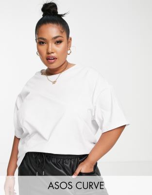 Asos Curve Asos Design Curve Ultimate Oversized T-shirt In White