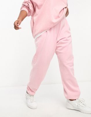 ASOS DESIGN Curve ultimate Jogger co-ord in washed pink - ASOS Price Checker