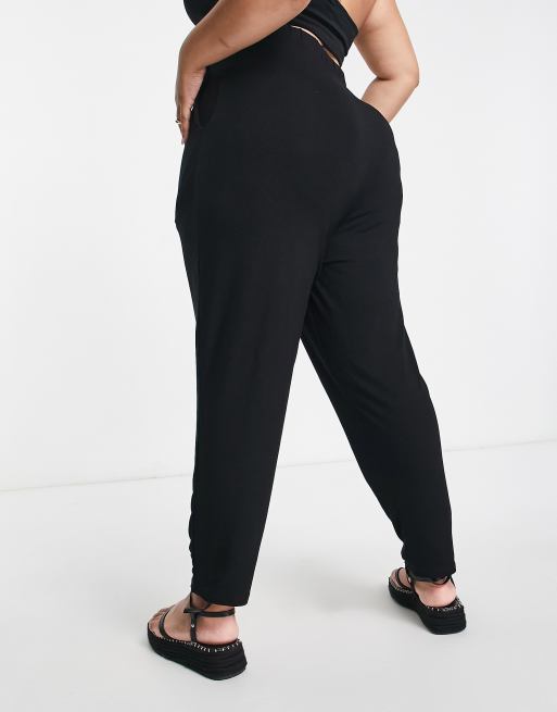 ASOS DESIGN Curve ultimate peg pants in black