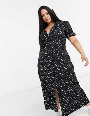 robe mi longue a pois