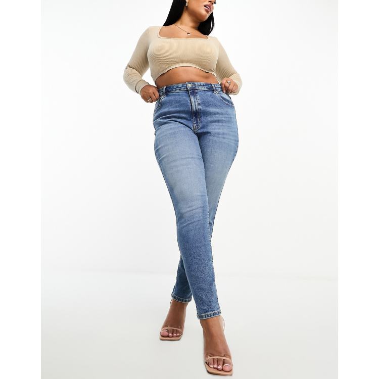 ASOS DESIGN Curve - Ultimate - Pantalon de jogging - Bleu jean délavé