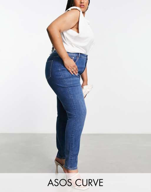 ASOS Curve ultimate skinny jeans in authentic mid blue | ASOS