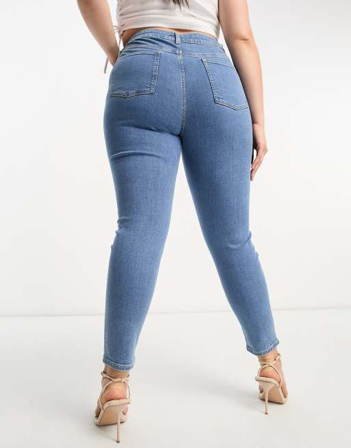 ASOS DESIGN Curve ultimate skinny jeans in mid blue