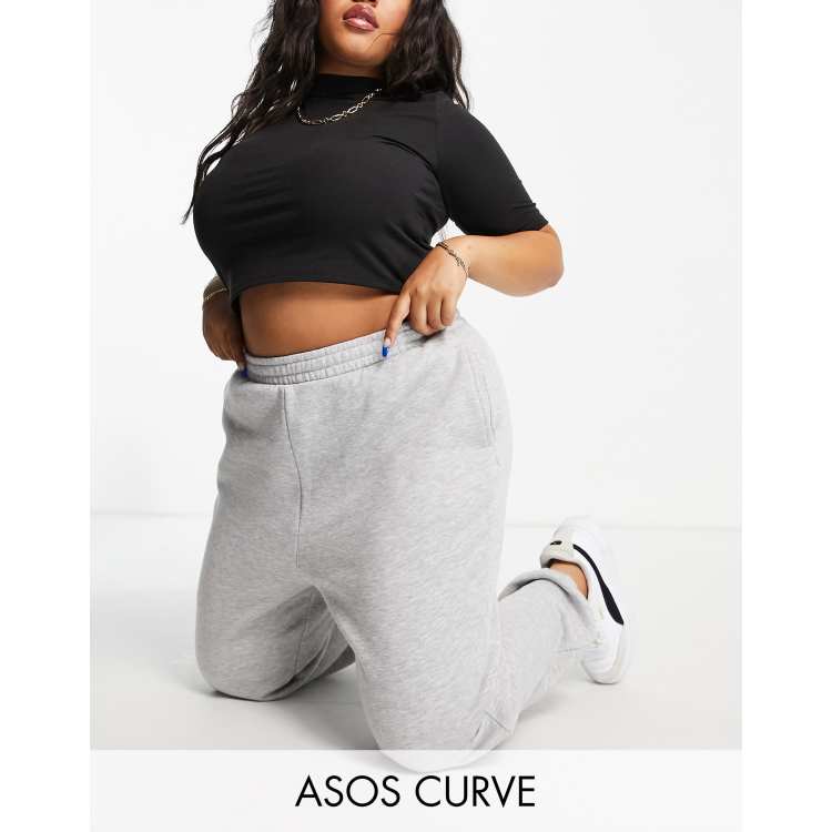 ASOS Curve ASOS DESIGN Curve tracksuit ultimate oversized hoodie /  sweatpants in gray heather - ShopStyle Activewear Pants