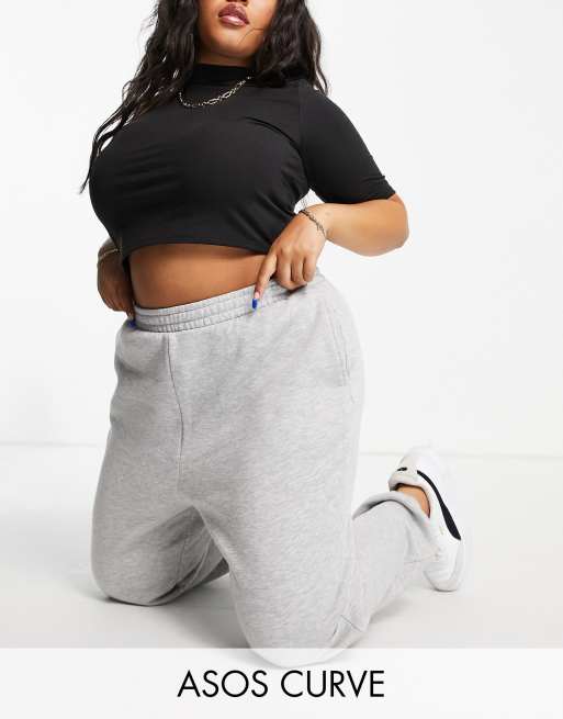 ASOS DESIGN Curve ultimate sweatpants in gray heather ASOS