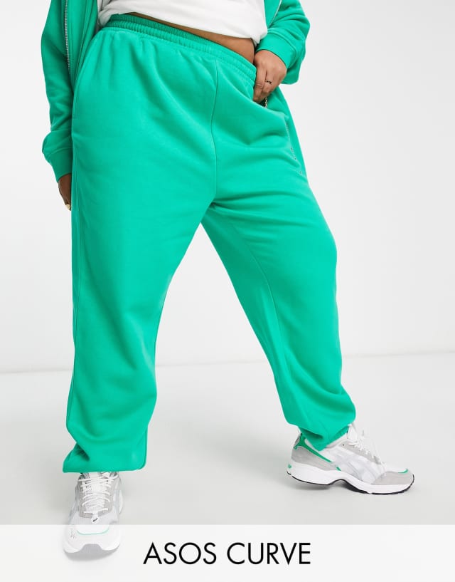 ASOS DESIGN Curve ultimate sweatpants in green