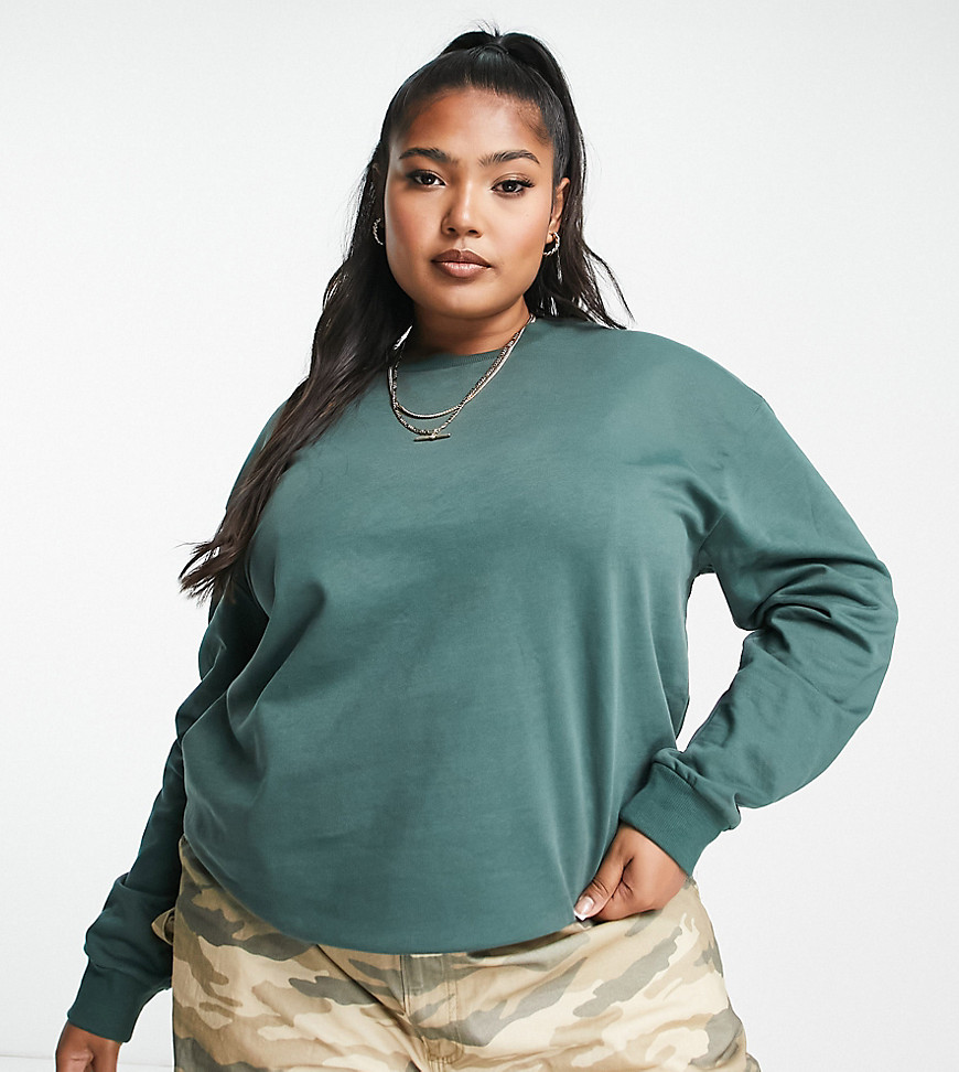 ASOS DESIGN Curve ultimate sweatshirt in teal-Green