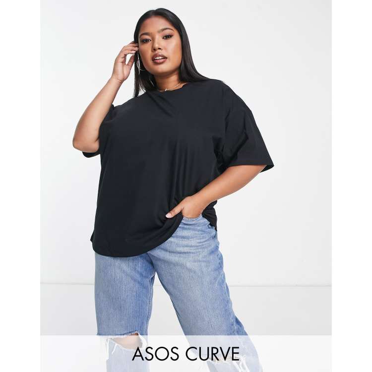 ASOS Design Curve Ultimate Oversized T-Shirt in Black