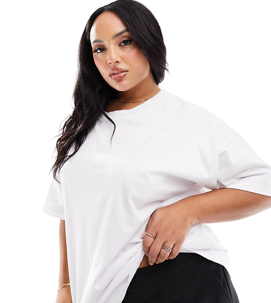 asos design curve ultimate t-shirt with crew neck in white