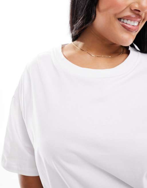 ASOS DESIGN Curve ultimate t-shirt with crew neck in White, 2 of 4