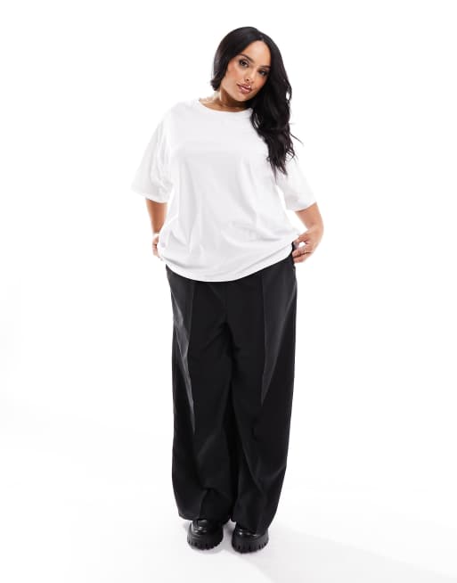 ASOS DESIGN Curve ultimate t-shirt with crew neck in White, 3 of 4