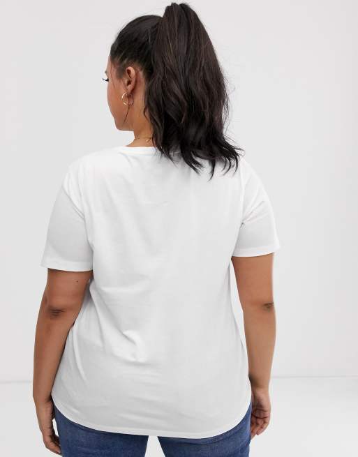 ASOS DESIGN - Curve - Ultimativ hvid t-shirt med rund hals, 2 af 4