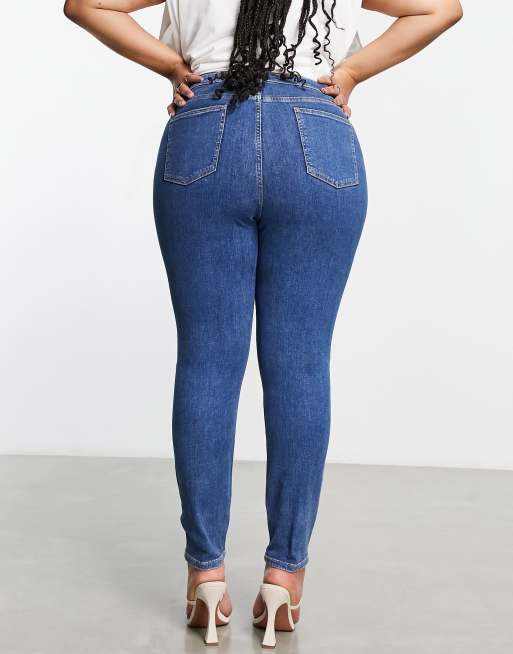 ASOS DESIGN Curve - Ultimative skinny-jeans i autentisk mellemblå, 2 af 4