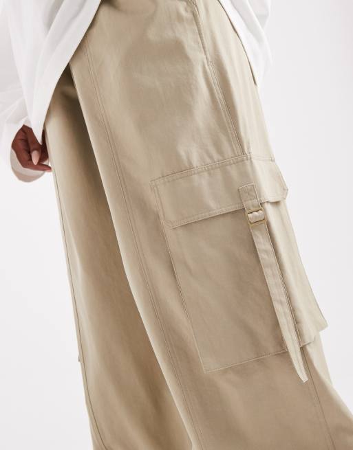 ASOS DESIGN Curve – Utility-Schlupfhose in verwaschenem Kamelbraun mit Oversize-Passform, 5 von 5