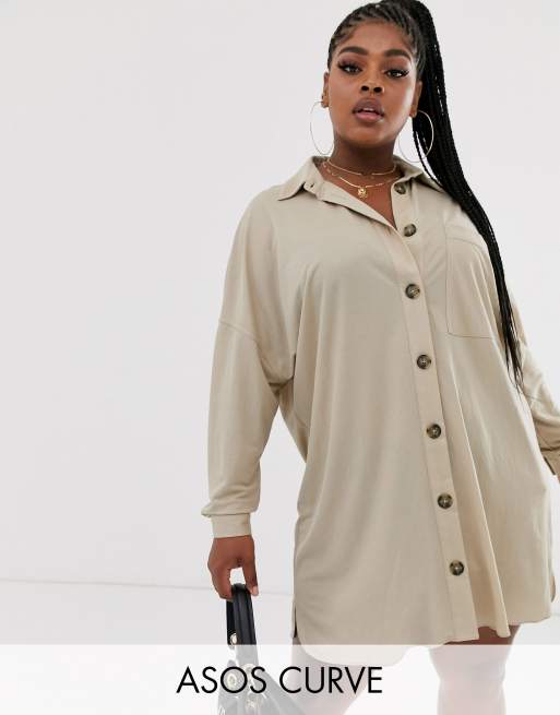 ASOS DESIGN Curve utility shirt dress ASOS