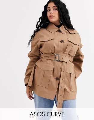 asos plus size coats
