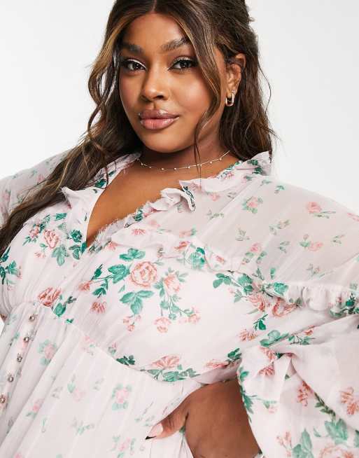 Asos curve 2024 floral dress