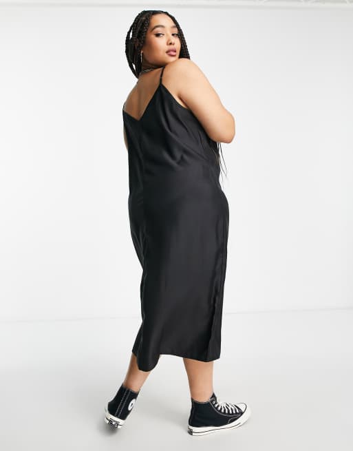 Black slip cheap dress asos